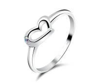 Cute Heart Silver Ring CSR-67